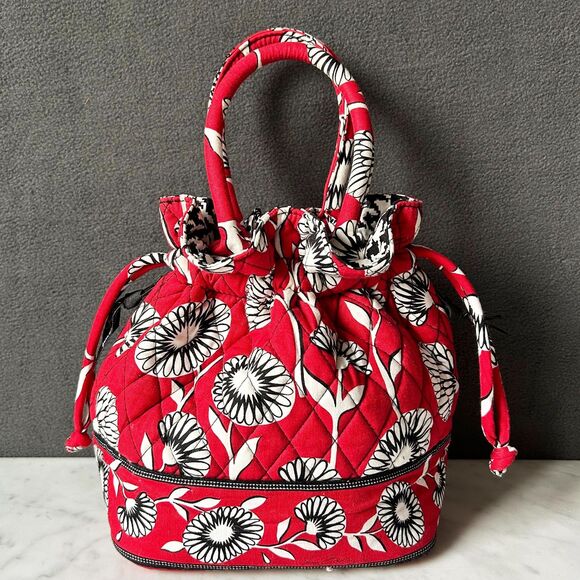 Vera Bradley Emma Drawstring Purse Bag Tote Deco Daisy Retired Summer 2011 - Picture 1 of 9